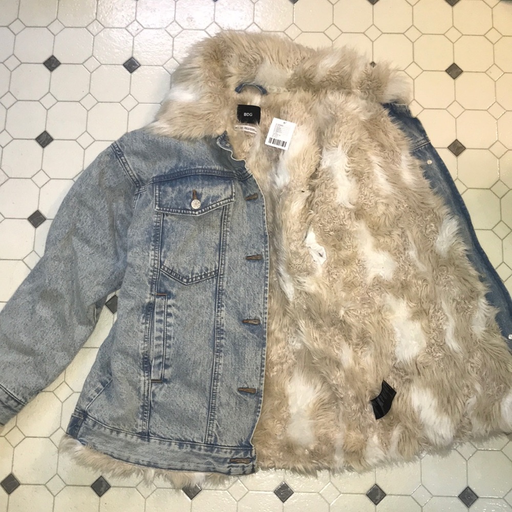 Urban Outfitters Fur-lined Jean Jacket